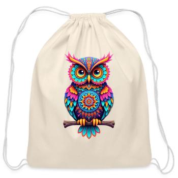 Street art owl for a Street art fans artists spra - Cotton Drawstring Bag - natural - Front