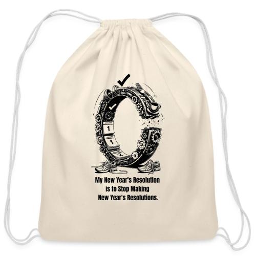 The Resolution Loop - Sarcastic New Year's T-Shirt - Cotton Drawstring Bag