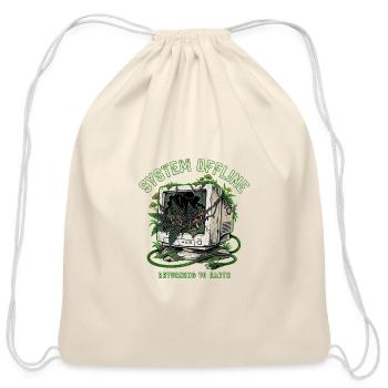 System Offline Returning Earth - Cotton Drawstring Bag - natural - Front