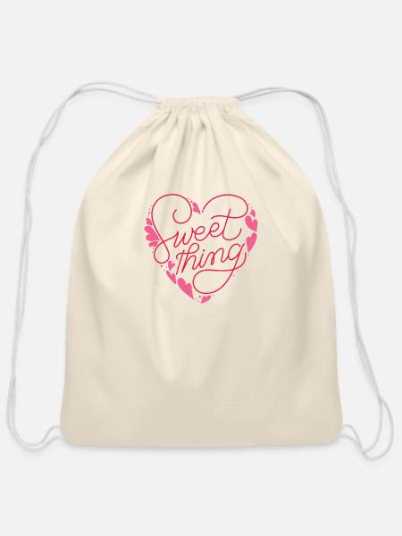 Good things come to those who sweat! - Cotton Drawstring Bag - natural
