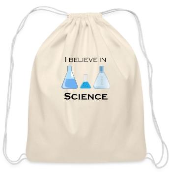 Science Optimistic Meme - Cotton Drawstring Bag - natural - Front