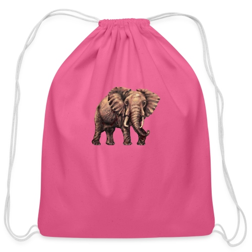 Elephant - Cotton Drawstring Bag