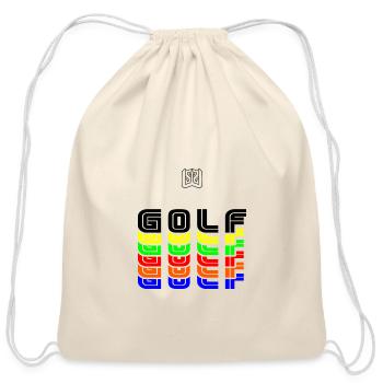 SWING2WIN Golf Color Wave - Cotton Drawstring Bag - natural - Front