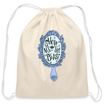 Show Me The Beast Positivity Magic Mirror - Cotton Drawstring Bag - natural - Front