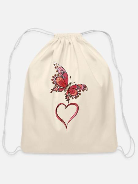 funny valentines shirts - Cotton Drawstring Bag - natural