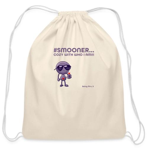 Smoon City_Cozy with who I am - Cotton Drawstring Bag