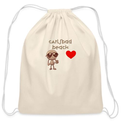 Smoon City_Carlsbad Beach - Cotton Drawstring Bag