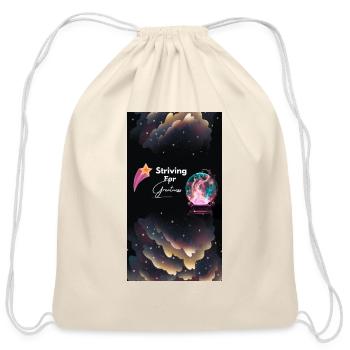 Striving for Greatness Cosmic Dream - Cotton Drawstring Bag - natural - Front