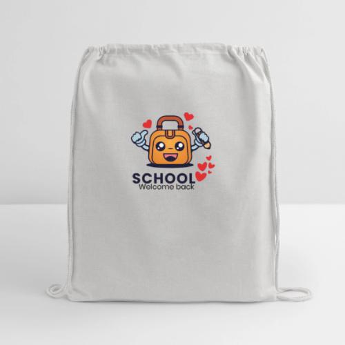 first day of school outfit- school Welcome back - Cotton Drawstring Bag