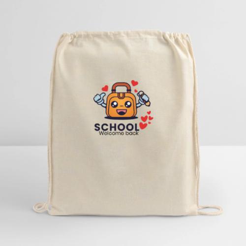 first day of school outfit- school Welcome back - Cotton Drawstring Bag