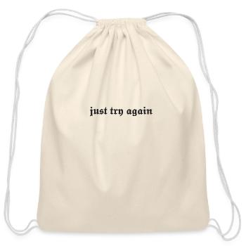 Striving towards the goal - Cotton Drawstring Bag - natural - Front