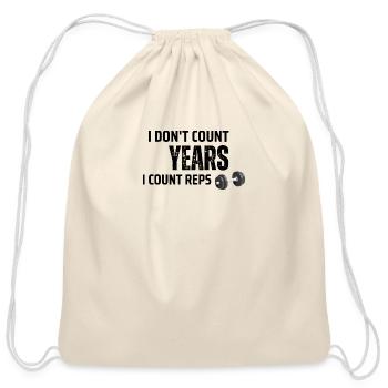 I Don't Count Years - Cotton Drawstring Bag - natural - Front