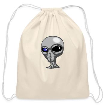 Roswell New Mexico Grey Alien - Cotton Drawstring Bag - natural - Front