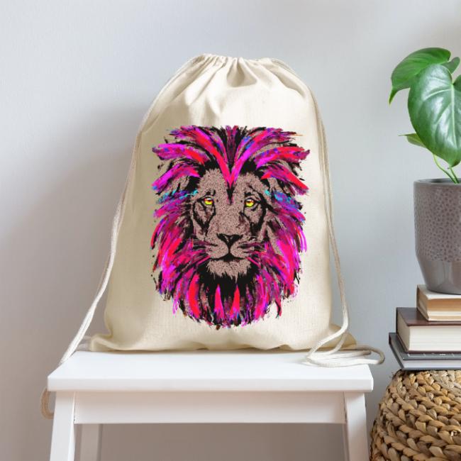 Purple Lion Head - Pink Lion Face Drawing