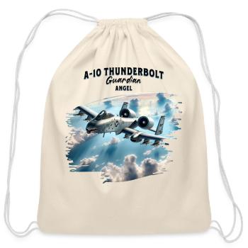 A 10 Thunderbolt - Cotton Drawstring Bag - natural - Front