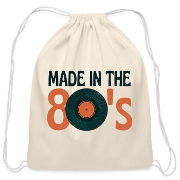 Made in the 80's - Cotton Drawstring Bag - natural - Front
