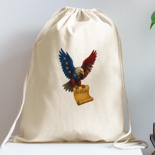 Bill of Rights Bald Eagle - Cotton Drawstring Bag