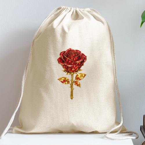 Golden Rose - Cotton Drawstring Bag