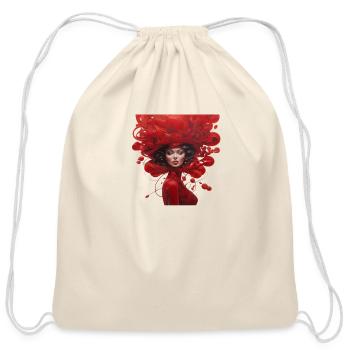 Red Queen - Cotton Drawstring Bag - natural - Front