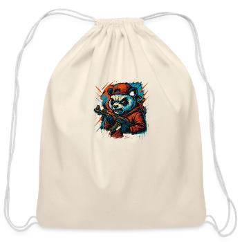 This t-shirt features a modern and elegant design - Cotton Drawstring Bag - natural - Front