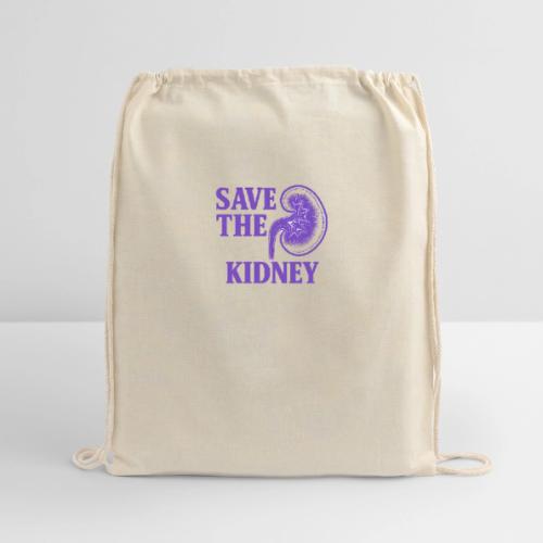 Save the kidney - Cotton Drawstring Bag