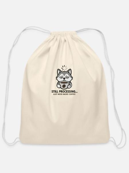 More coffee - Cotton Drawstring Bag - natural