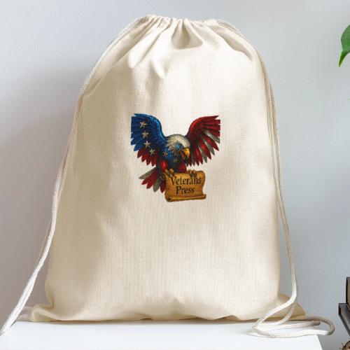 Veterans Press Bald Eagle - Cotton Drawstring Bag