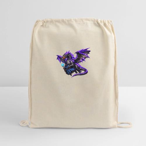 Neon Dragon and Battle Mage - Cotton Drawstring Bag