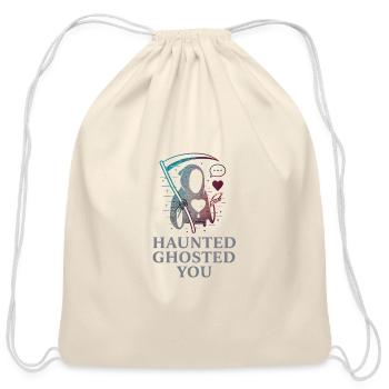 Haunted You Ghost Rainbow - Cotton Drawstring Bag - natural - Front