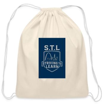 S.T.L Striving To Learn Crest - Cotton Drawstring Bag - natural - Front