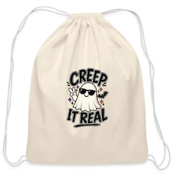 Creep It Real - Cotton Drawstring Bag - natural - Front