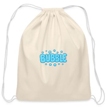 Playful Bubble Pattern for Kids - Cotton Drawstring Bag - natural - Front