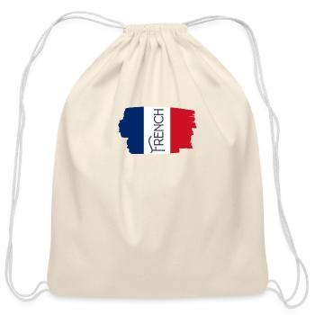 T shirt screen printing with a brush design new - Cotton Drawstring Bag - natural - Front