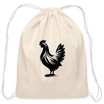 Small Domestic Chicken Classic Domestic Chicken - Cotton Drawstring Bag - natural - Front