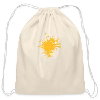 blob graffiti drops spray water sun sea holiday va - Cotton Drawstring Bag - natural - Front
