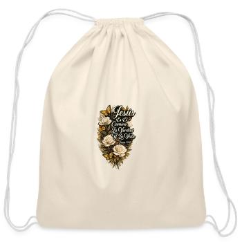 Jesús Es el Camino, la Verdad y la Vida – Juan 14: - Cotton Drawstring Bag - natural - Front