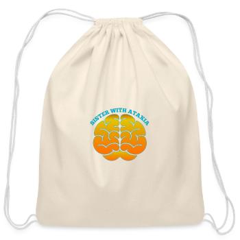Sister With Ataxia - Cotton Drawstring Bag - natural - Front