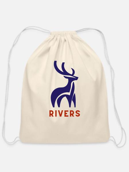 RIVERS - Cotton Drawstring Bag - natural
