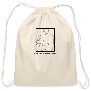 DAD - ENDLESS LOVE - Cotton Drawstring Bag - natural - Front