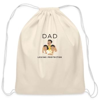 DAD - endless love - Cotton Drawstring Bag - natural - Front