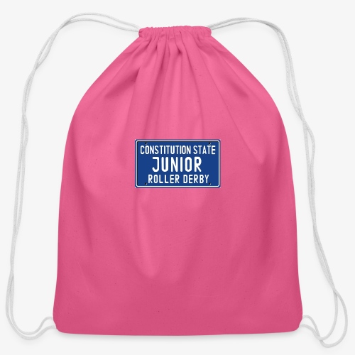 Constitution State Junior Roller Derby - Cotton Drawstring Bag