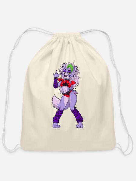Roxanne Wolf Security Breach - Cotton Drawstring Bag - natural