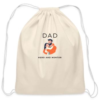 DAD.- HERO AND MENTOR - Cotton Drawstring Bag - natural - Front