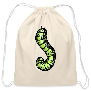 Caterpillar - Cotton Drawstring Bag - natural - Front