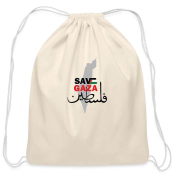 PALESTINE GAZA - Cotton Drawstring Bag - natural - Front