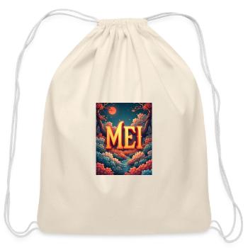 MEI Neon Forest Sunset - Cotton Drawstring Bag - natural - Front