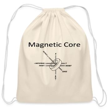 Magnetic Core Memory Cell - Cotton Drawstring Bag - natural - Front