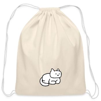 My "fantastic" cat. Loaf pose - Cotton Drawstring Bag - natural - Front