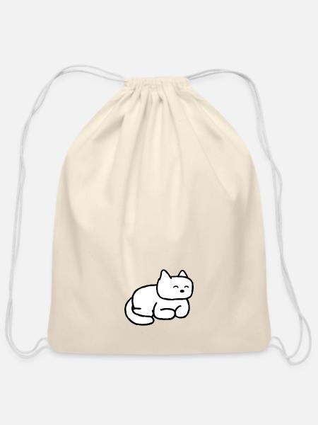 My "fantastic" cat. Loaf pose - Cotton Drawstring Bag - natural