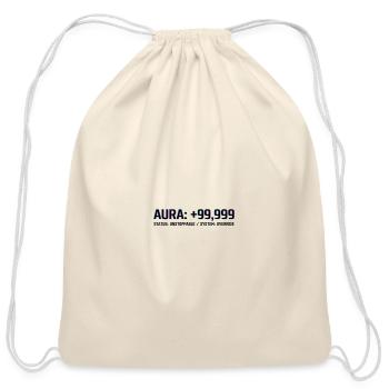Aura Neon Glitch +99,999 - Cotton Drawstring Bag - natural - Front